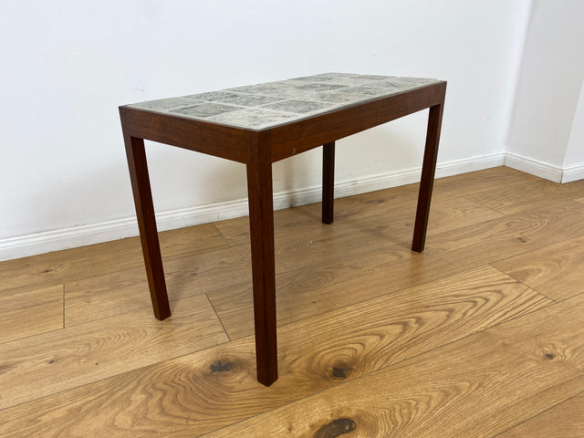 WMK # Hochwertiger & gut erhaltener skandinavischer Couchtisch aus Palisander mit robusten Fliesen # Wohnzimmertisch Beistelltisch Fliesentisch Coffee Table Mid-Century Danish Design Rosewood Vintage
