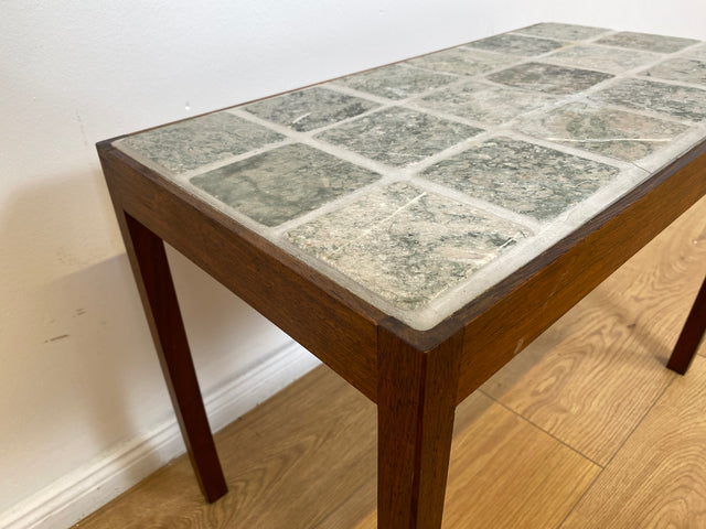 WMK # Hochwertiger & gut erhaltener skandinavischer Couchtisch aus Palisander mit robusten Fliesen # Wohnzimmertisch Beistelltisch Fliesentisch Coffee Table Mid-Century Danish Design Rosewood Vintage