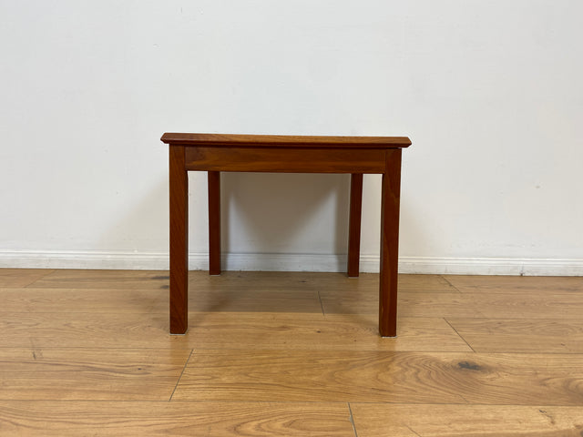 WMK Stilvoller & sehr gut erhaltener skandinavischer Couchtisch in Teakholz mit kunstvoll gestalteten Fliesen # Fliesentisch Beistelltisch Coffee Table Danish Design Mid-Century Vintage 60er 70er Teak