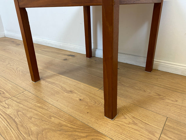 WMK Stilvoller & sehr gut erhaltener skandinavischer Couchtisch in Teakholz mit kunstvoll gestalteten Fliesen # Fliesentisch Beistelltisch Coffee Table Danish Design Mid-Century Vintage 60er 70er Teak