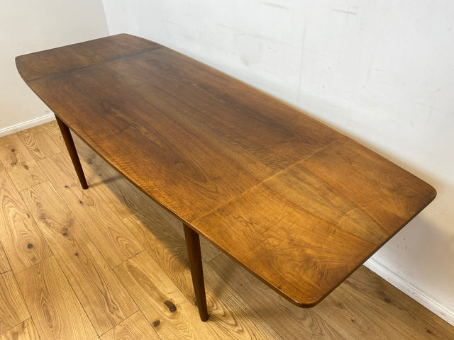 WMK I Eleganter skandinavischer Drop Leaf Esszimmertisch in Nussbaum mit hochklappbaren Erweiterungen I Esstisch Holztisch Tisch Küchentisch Dining Table Vintage 50er 60er Berlin Heidelberg München