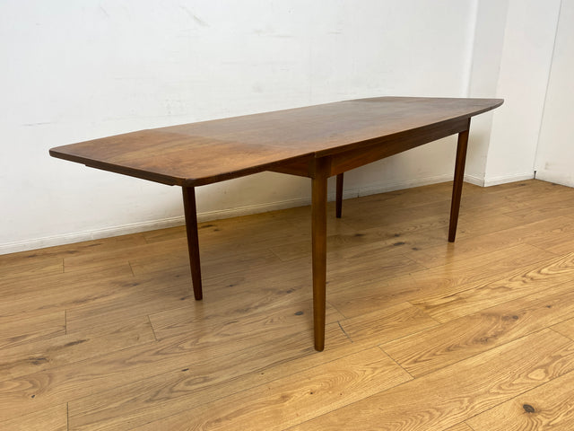 WMK I Eleganter skandinavischer Drop Leaf Esszimmertisch in Nussbaum mit hochklappbaren Erweiterungen I Esstisch Holztisch Tisch Küchentisch Dining Table Vintage 50er 60er Berlin Heidelberg München