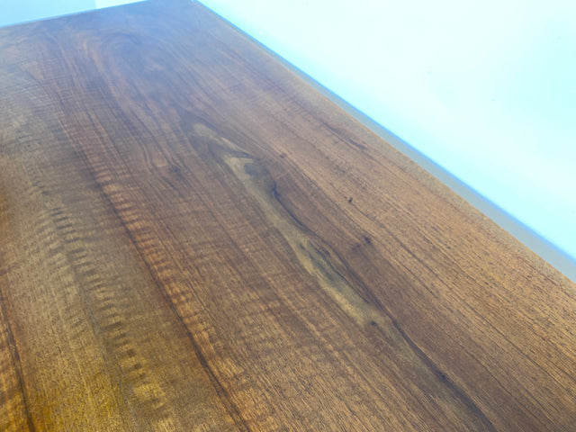 WMK I Eleganter skandinavischer Drop Leaf Esszimmertisch in Nussbaum mit hochklappbaren Erweiterungen I Esstisch Holztisch Tisch Küchentisch Dining Table Vintage 50er 60er Berlin Heidelberg München