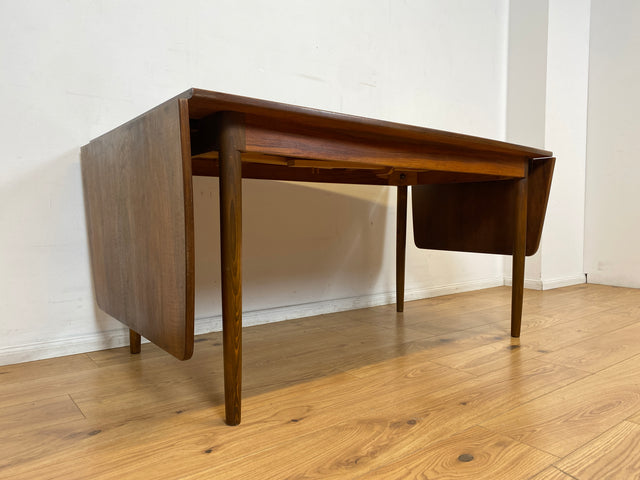 WMK I Eleganter skandinavischer Drop Leaf Esszimmertisch in Nussbaum mit hochklappbaren Erweiterungen I Esstisch Holztisch Tisch Küchentisch Dining Table Vintage 50er 60er Berlin Heidelberg München