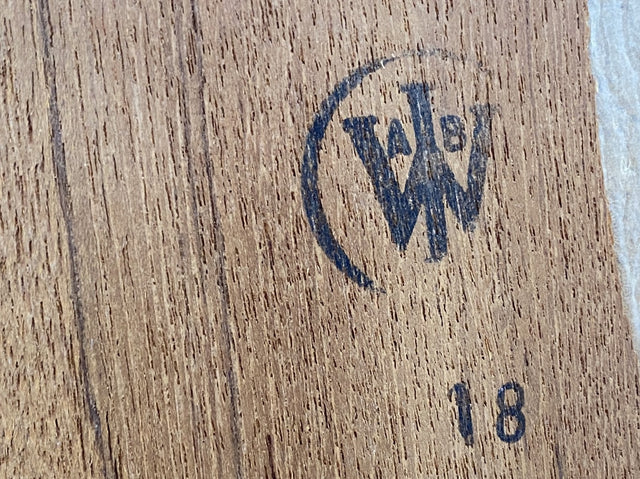 WMK # Stilvoller skandinavischer Mid-Century Bücherschrank in Teakholz mit auszieh. Schreibfläche & verstell. Regalböden # Bücherregal Regal Sekretär Highboard Kommode Sideboard Vintage Danish Design