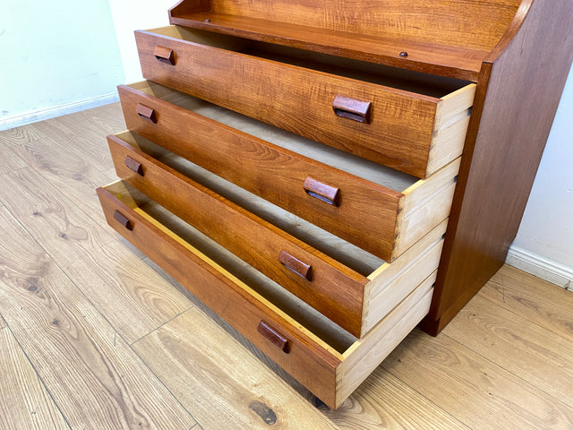 WMK I Seltener skandinavischer Mid-Century Designer Sekretär von Børge Mogensen , Vollholz in Teak I Schreibschrank Schreibtisch Desk Kommode Danish Design Vintage Teakholz Berlin Dresden München