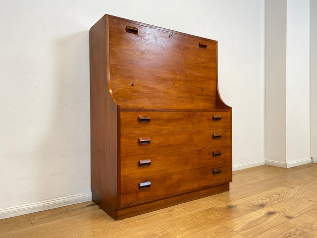 WMK I Seltener skandinavischer Mid-Century Designer Sekretär von Børge Mogensen , Vollholz in Teak I Schreibschrank Schreibtisch Desk Kommode Danish Design Vintage Teakholz Berlin Dresden München