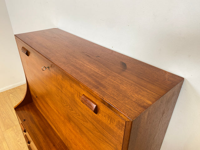 WMK I Seltener skandinavischer Mid-Century Designer Sekretär von Børge Mogensen , Vollholz in Teak I Schreibschrank Schreibtisch Desk Kommode Danish Design Vintage Teakholz Berlin Dresden München