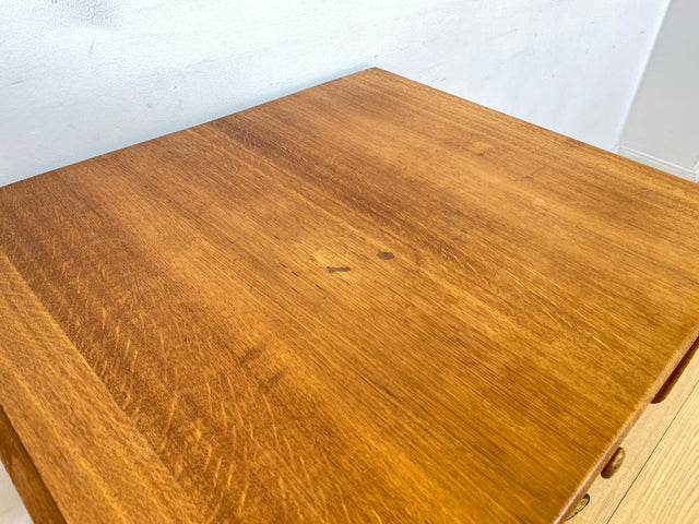 WMK I Besonders schöner skandinavischer Mid-Century Nähtisch auf Rollen & aufklappbar I Beistelltisch Kommode Nähkommode Schminkkommode Schminktisch Ablage Servierwagen Vintage Berlin Bielefeld Celle