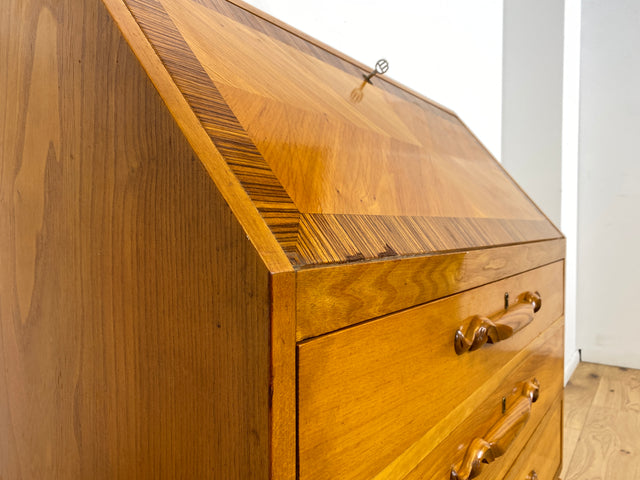 WMK I Besonders schöner skandinavischer Mid-Century Sekretär aus vollem Holz I Schreibkommode Schreibschrank Schreibtisch Kommode Schminkkommode Wäschekommode 60er Vintage Berlin Hannover Leipzig