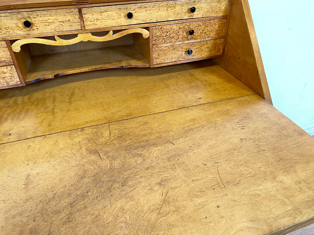 WMK I Besonders schöner skandinavischer Mid-Century Sekretär aus vollem Holz I Schreibkommode Schreibschrank Schreibtisch Kommode Schminkkommode Wäschekommode 60er Vintage Berlin Hannover Leipzig