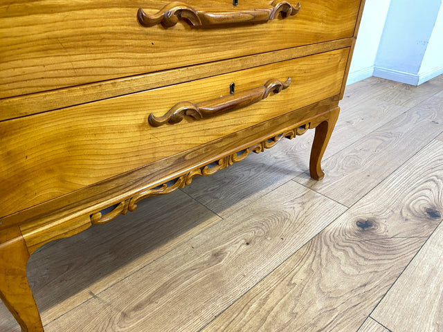 WMK I Besonders schöner skandinavischer Mid-Century Sekretär aus vollem Holz I Schreibkommode Schreibschrank Schreibtisch Kommode Schminkkommode Wäschekommode 60er Vintage Berlin Hannover Leipzig