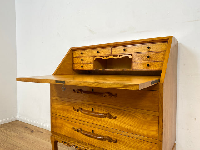 WMK I Besonders schöner skandinavischer Mid-Century Sekretär aus vollem Holz I Schreibkommode Schreibschrank Schreibtisch Kommode Schminkkommode Wäschekommode 60er Vintage Berlin Hannover Leipzig