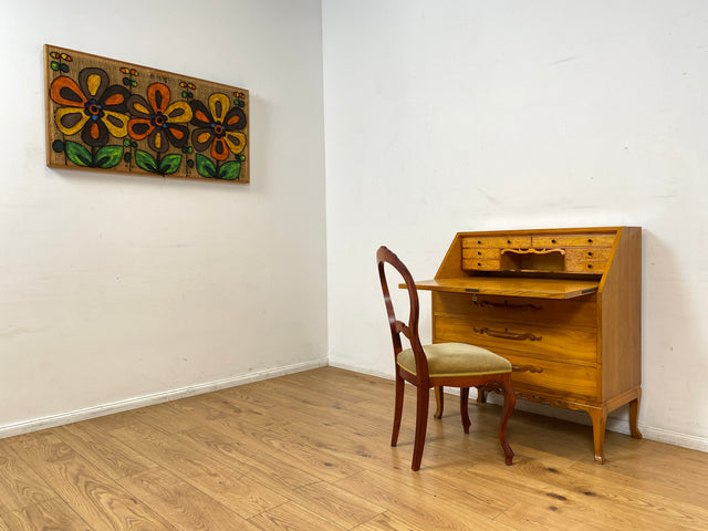 WMK I Besonders schöner skandinavischer Mid-Century Sekretär aus vollem Holz I Schreibkommode Schreibschrank Schreibtisch Kommode Schminkkommode Wäschekommode 60er Vintage Berlin Hannover Leipzig