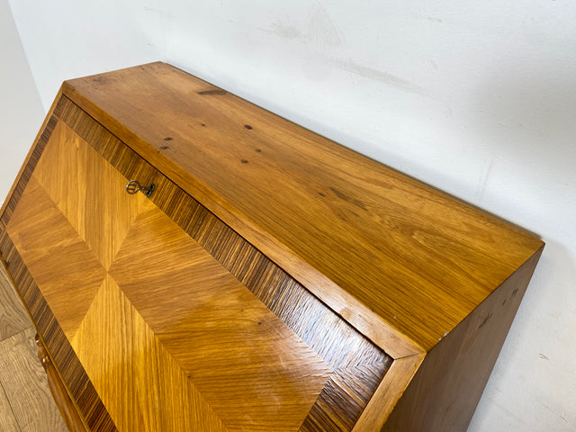 WMK I Besonders schöner skandinavischer Mid-Century Sekretär aus vollem Holz I Schreibkommode Schreibschrank Schreibtisch Kommode Schminkkommode Wäschekommode 60er Vintage Berlin Hannover Leipzig