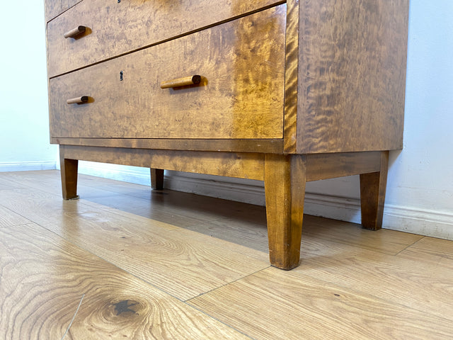WMK # Sehr schöner skandinavischer Mid-Century Sekretär aus vollem Holz mit aufklappbarer Schreibplatte # Schreibschrank Schreibtisch Desk Kommode Schubladenkommode Wäschekommode Vintage Essen Dresden