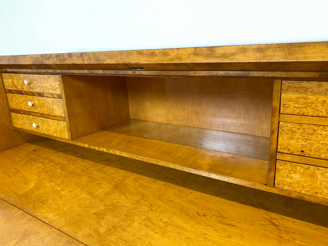 WMK # Sehr schöner skandinavischer Mid-Century Sekretär aus vollem Holz mit aufklappbarer Schreibplatte # Schreibschrank Schreibtisch Desk Kommode Schubladenkommode Wäschekommode Vintage Essen Dresden