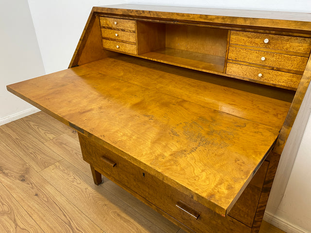 WMK # Sehr schöner skandinavischer Mid-Century Sekretär aus vollem Holz mit aufklappbarer Schreibplatte # Schreibschrank Schreibtisch Desk Kommode Schubladenkommode Wäschekommode Vintage Essen Dresden
