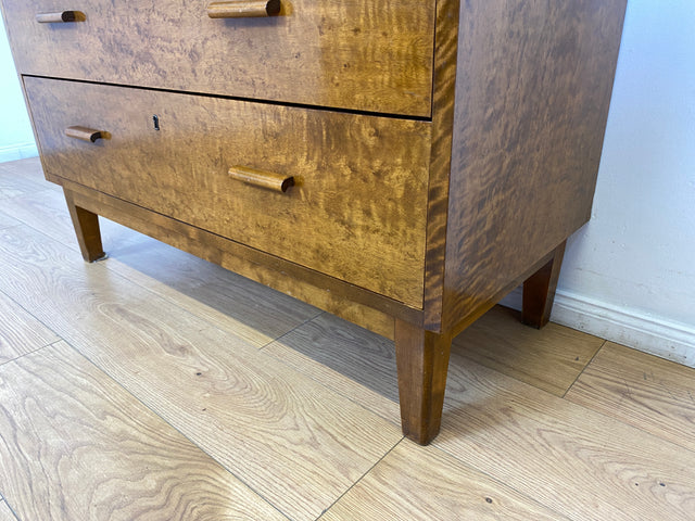 WMK # Sehr schöner skandinavischer Mid-Century Sekretär aus vollem Holz mit aufklappbarer Schreibplatte # Schreibschrank Schreibtisch Desk Kommode Schubladenkommode Wäschekommode Vintage Essen Dresden