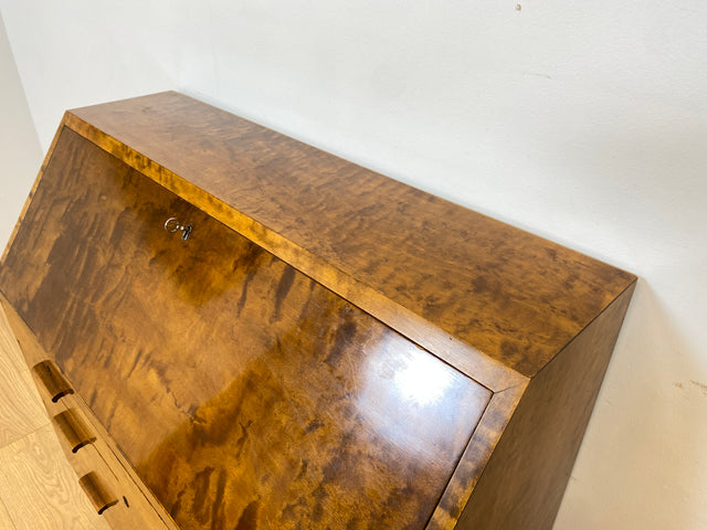 WMK # Sehr schöner skandinavischer Mid-Century Sekretär aus vollem Holz mit aufklappbarer Schreibplatte # Schreibschrank Schreibtisch Desk Kommode Schubladenkommode Wäschekommode Vintage Essen Dresden