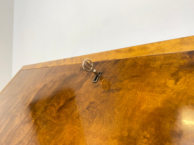 WMK # Sehr schöner skandinavischer Mid-Century Sekretär aus vollem Holz mit aufklappbarer Schreibplatte # Schreibschrank Schreibtisch Desk Kommode Schubladenkommode Wäschekommode Vintage Essen Dresden