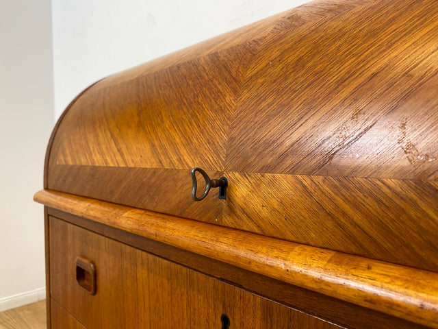 WMK I Stilvoller skandinavischer Mid-Century Sekretär in Teakholz I Schreibkommode Schreibschrank Schreibtisch Kommode Schminkkommode Wäschekommode Danish Design Vintage Teak Berlin Bremen Stuttgart