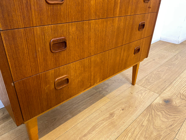 WMK I Stilvoller skandinavischer Mid-Century Sekretär in Teakholz I Schreibkommode Schreibschrank Schreibtisch Kommode Schminkkommode Wäschekommode Danish Design Vintage Teak Berlin Bremen Stuttgart