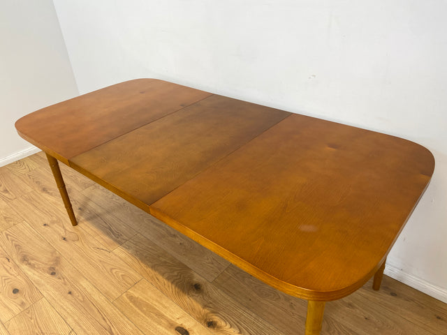 WMK I Sehr schöner skandinavischer Vintage Esstisch mit hübschen Tischbeinen, ausziehbar auf 180cm I Tisch Holztisch Küchentisch Ausziehtisch Dining Table 70er 80er Berlin Nürnberg Frankfurt Bremen
