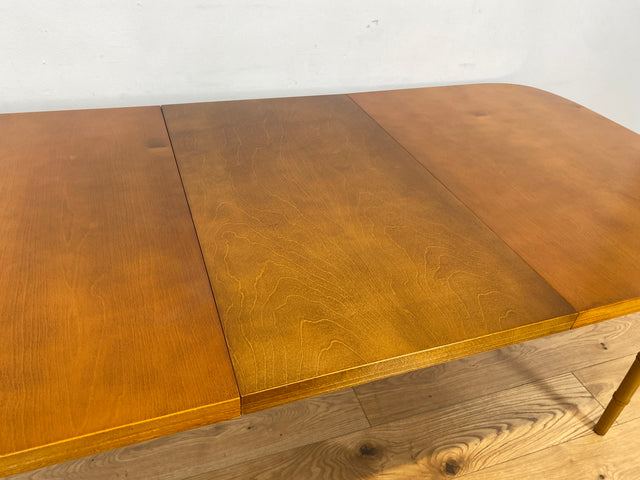 WMK I Sehr schöner skandinavischer Vintage Esstisch mit hübschen Tischbeinen, ausziehbar auf 180cm I Tisch Holztisch Küchentisch Ausziehtisch Dining Table 70er 80er Berlin Nürnberg Frankfurt Bremen