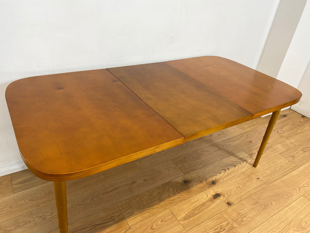 WMK I Sehr schöner skandinavischer Vintage Esstisch mit hübschen Tischbeinen, ausziehbar auf 180cm I Tisch Holztisch Küchentisch Ausziehtisch Dining Table 70er 80er Berlin Nürnberg Frankfurt Bremen