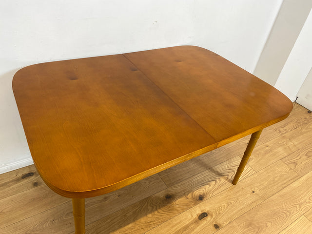 WMK I Sehr schöner skandinavischer Vintage Esstisch mit hübschen Tischbeinen, ausziehbar auf 180cm I Tisch Holztisch Küchentisch Ausziehtisch Dining Table 70er 80er Berlin Nürnberg Frankfurt Bremen