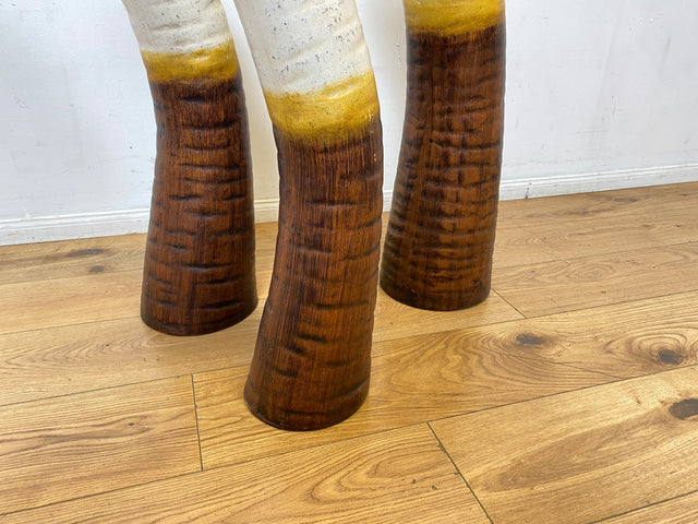 WMK I Einzigartiges skulpturales Keramik Ensemble aus 3 handgeformten großen Bodenvasen aus 70er Jahren I Vasen Skulptur Kunst Studio Dekoration Steinzeug Lava Vintage Retro I Berlin Dresden Hannover