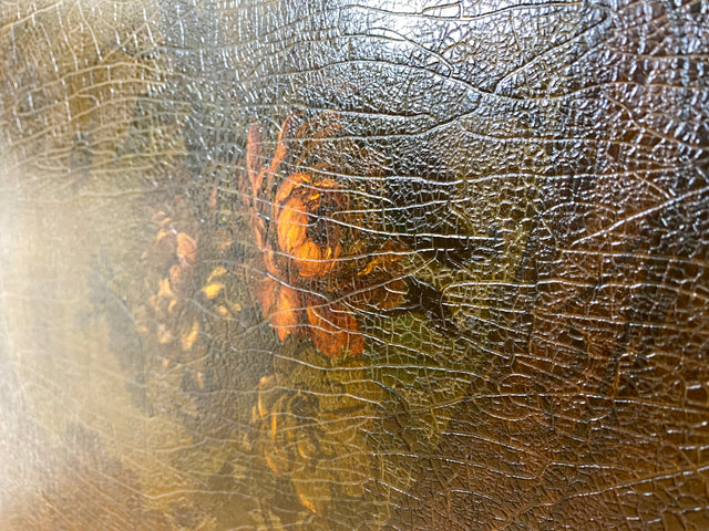 WMK I Das Highlight! Prunkvoller venezianischer antiker Schrank , um 1880, handbemalter Aufsatz auf geschnitzter vergoldeter Konsole mit Putti & Akanthus I Cabinet Bar Anrichte Kommode Chinois Barock