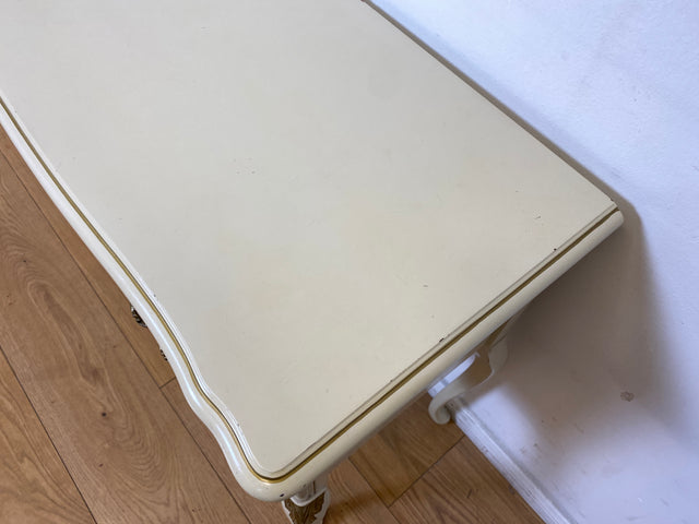 WMK I Versand 85€ I Charmante weiße Chippendale Kommode mit Schubladen & edlen Messingbeschlägen I Sideboard Schubladenkommode Flurkommode Wäschekommode Vintage Barock Rokoko Berlin Jena Bamberg