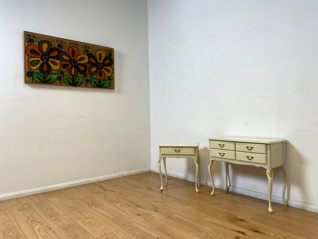 WMK I Versand 85€ I Charmante weiße Chippendale Kommode mit Schubladen & edlen Messingbeschlägen I Sideboard Schubladenkommode Flurkommode Wäschekommode Vintage Barock Rokoko Berlin Jena Bamberg