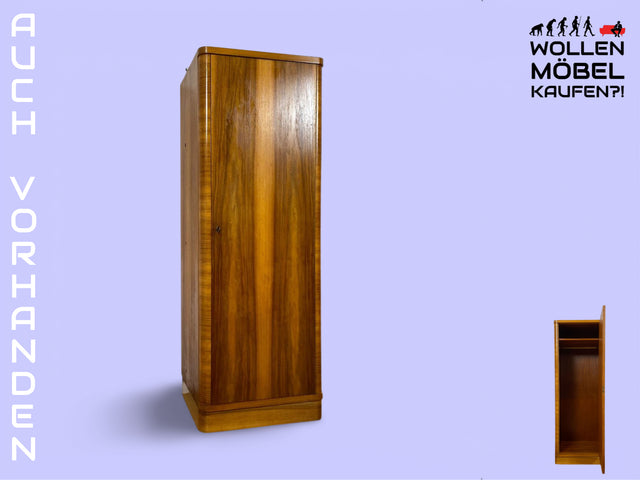 WMK Hochwertiger & sehr schöner Mid-Century Hochschrank aus vollem Holz von Brumax aus 1959, mit Schubladen & verstell. Regalböden # Schrank Highboard Bücherschrank Kommode Sideboard Vintage 50er 60er