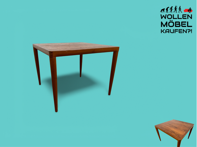 WMK Hochwertiger und sehr gut erhaltener skandinavischer Mid-Century Couchtisch aus massivem Teakholz # Wohnzimmertisch Coffee Table Beistelltisch Vintage 60er Danish Design Teak # Versand möglich