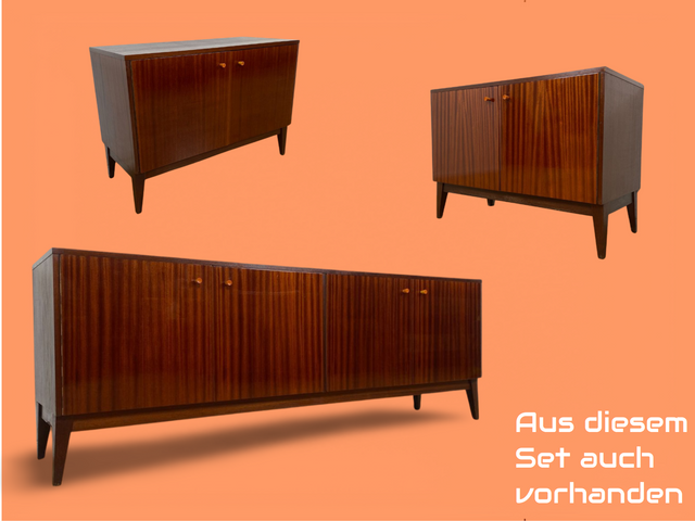 WMK Stilvolle & geräumige Mid-Century Kommode von Wohnraummöbel-Kombinat Anklam in Mahagoni aus 1969 # Sideboard TV-Lowboard Lowboard Flurkommode Wäschekommode Schuhschrank Schrank 60er Vintage Retro