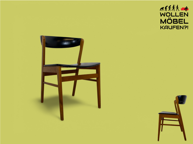 WMK Beautiful and very well preserved Scandinavian designer chair, a Danish Design Original by Sax Møbler in imitation leather, 1960s # Chair Desk Chair Dining Room Chair Kitchen Chair Vintage
