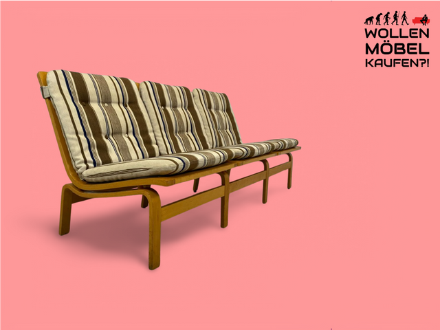 WMK Beautiful, minimalist and very well preserved Scandinavian designer sofa by Karl-Erik Ekselius for JOC Vetlanda # Couch Sofa 3-seater bench Mid-Century Vintage - Delivery possible