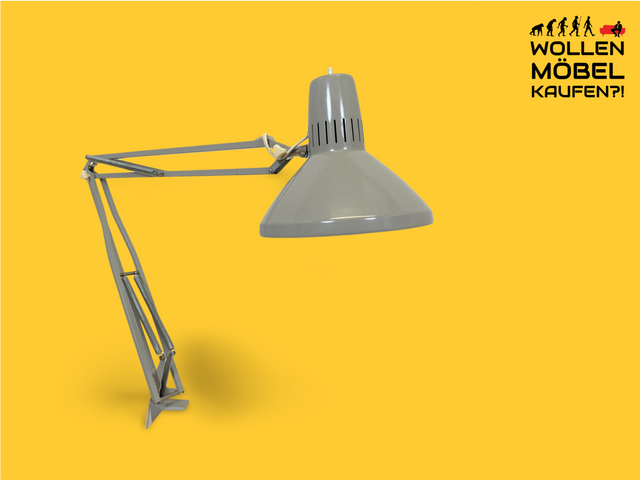 WMK Stilvolle & sehr gut erhaltene verstellbare skandinavische Space Age Tischlampe Type 2312 von Waso Ledu # Gelenkleuchte Gelenklampe Lampe Leuchte Leselampe Architekten Arbeitsleuchte 60er Retro