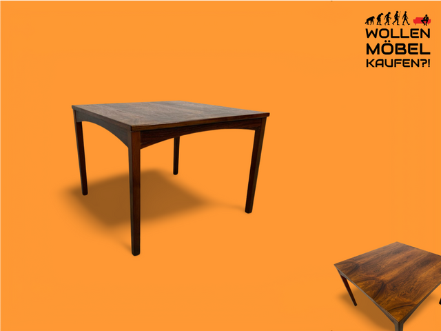 WMK Sehr gut erhaltener, minimalistischer skandinavischer Couchtisch in edlem Palisander # Wohnzimmertisch Besitelltisch Coffee Table Vintage Danish Design - Lieferung möglich