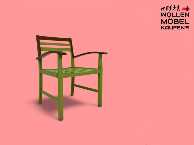 WMK Colorful, sturdy and well-preserved vintage armchair made of wood # Chair Armchair Wooden Chair, Garden Chair, Garden Furniture, Balcony Chair, Balcony Armchair, Mid-Century, 60s - Delivery possible
