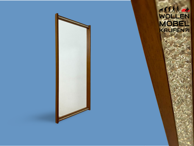 WMK # Besonders schöner & sehr gut erhaltener 57x116 großer skandinavischer 60er Jahre Wandspiegel aus Teakholz # Spiegel Mirror Garderobe Holzrahmen Vintage Teak Danish Design 70er # Versand möglich