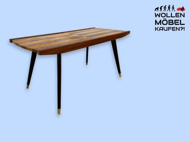 WMK Sehr hübscher & gut erhaltener Mid-Century Couchtisch aus 1962 von Franz Widynski (Berlin) auf zeittypischen konischen Füßen