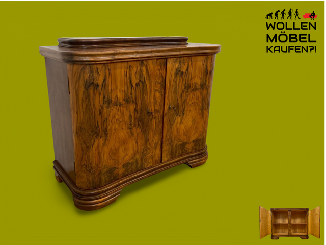 WMK # Wunderschöne und sehr gut erhaltene antike Anrichte aus vollen Holz in edlem Walnuss # Schrank Kommode Sideboard Wäschekommode Flurkommode Büfett Buffet Theke Geschirrschrank Art Deco Vintage