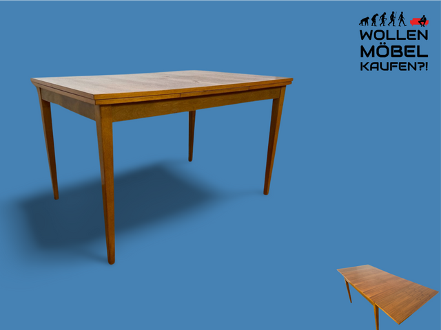 WMK Hübscher & sehr gut erhaltener Mid-Century Esszimmertisch in freundlichem hellem Holz # Tisch Couchtisch Esstisch Küchentisch Holztisch Vintage Retro 50er 60er