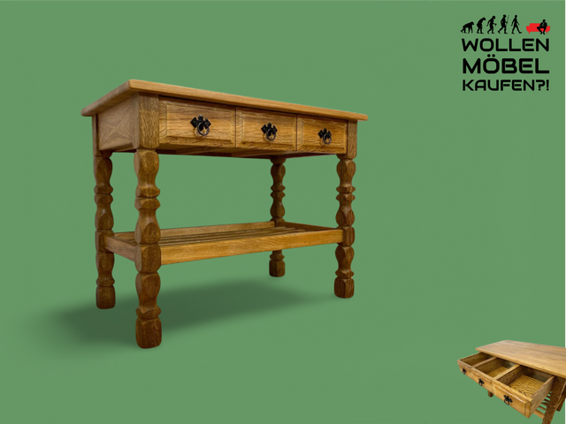 WMK # Schöne und sehr gut erhaltene nordische Vintage Anrichte aus vollem Holz mit Schubladen & Ablage # Tisch Küchentisch Holztisch Küchenschrank Küchenanrichte Kommode Konsole Flurkommode Weichholz