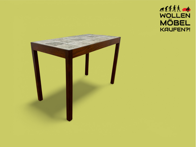 WMK # Hochwertiger & gut erhaltener skandinavischer Couchtisch aus Palisander mit robusten Fliesen # Wohnzimmertisch Beistelltisch Coffee Table Fliesentisch Mid-Century Danish Design Rosewood Vintage