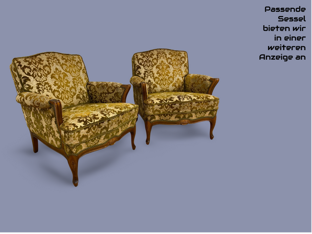 WMK # Wunderschönes Chippendale Sofa mit hochwertigem Brokat Bezug & Gold Braun & handverziertem Holzrahmen # Couch 3-Sitzer 3er Liege Sitzgarnitur Stilmöbel Barock Rokoko Vintage Berlin München Kiel